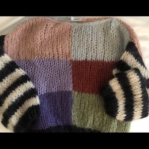 Maiami hand knit checked sweater